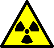 Das Zeichen für Radioaktivität: drei Kreissegmente und ein kleiner Kreis